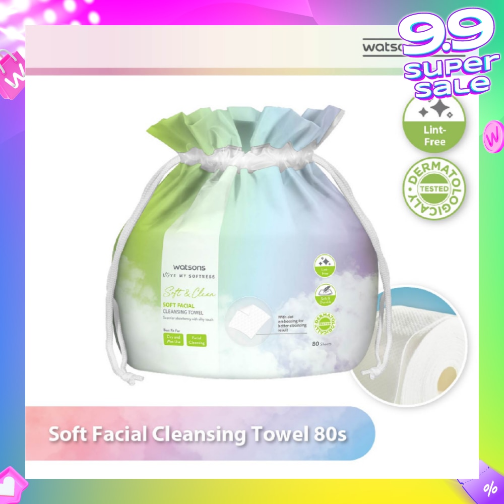 X-Flower Soft Facial Cleansing Towel (Lint Free, Soft And Durable, Dermatologically Tested) 80s