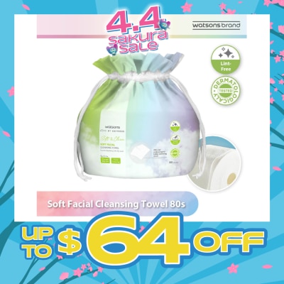 WATSONS - X-Flower Soft Facial Cleansing Towel (Lint Free, Soft And Durable, Dermatologically Tested) 80s