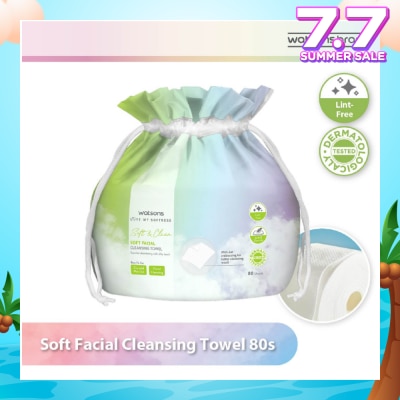 WATSONS X-Flower Soft Facial Cleansing Towel (Lint Free, Soft And Durable, Dermatologically Tested) 80s
