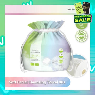WATSONS X-Flower Soft Facial Cleansing Towel (Lint Free, Soft And Durable, Dermatologically Tested) 80s