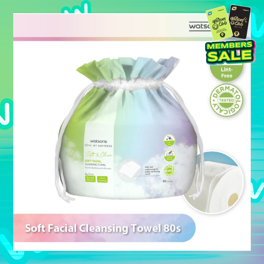 X-Flower Soft Facial Cleansing Towel (Lint Free, Soft And Durable, Dermatologically Tested) 80s