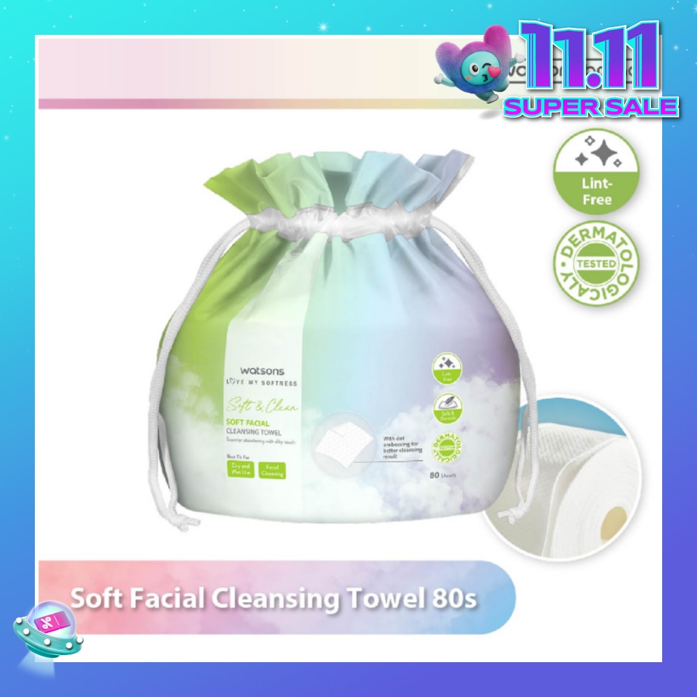 X-Flower Soft Facial Cleansing Towel (Lint Free, Soft And Durable, Dermatologically Tested) 80s