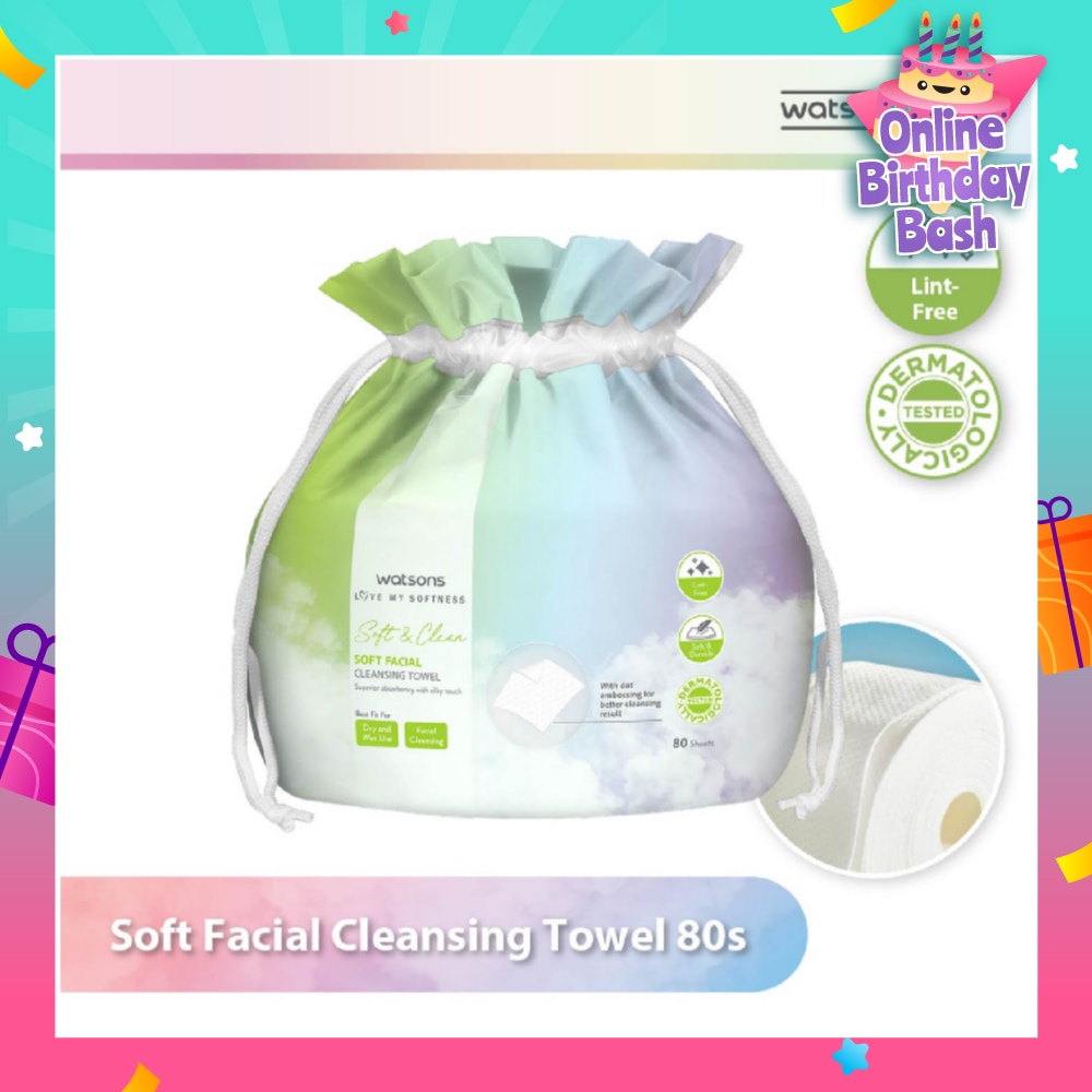 X-Flower Soft Facial Cleansing Towel (Lint Free, Soft And Durable, Dermatologically Tested) 80s