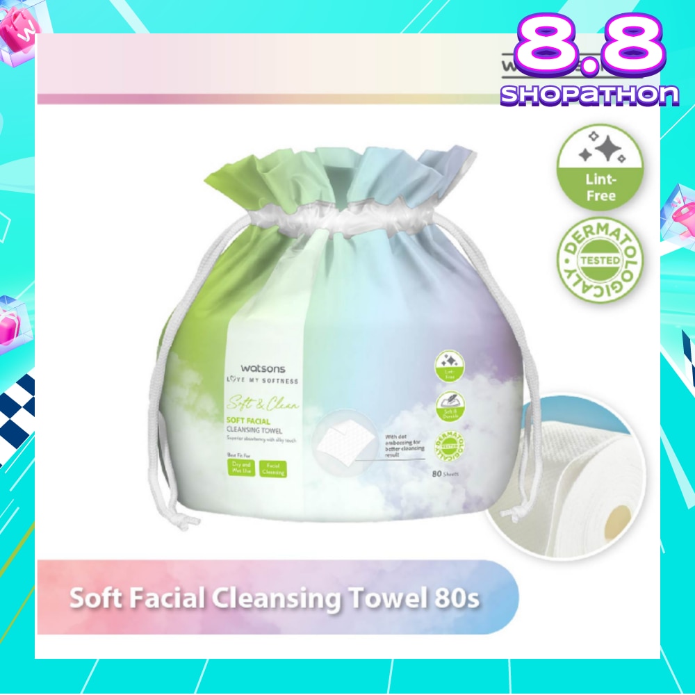 X-Flower Soft Facial Cleansing Towel (Lint Free, Soft And Durable, Dermatologically Tested) 80s