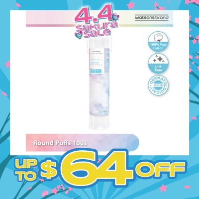 WATSONS - Round Puffs (100% Pure Cotton) 100s