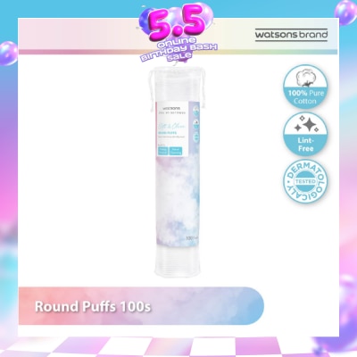 WATSONS - Round Puffs (100% Pure Cotton) 100s