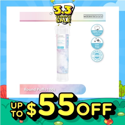 WATSONS Round Puffs (100% Pure Cotton) 100s