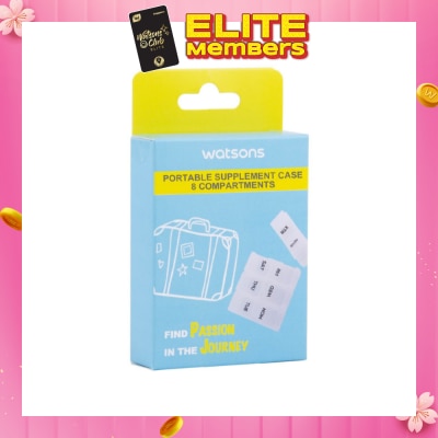 WATSONS Portable Supplement Case 8 Compartments 1s