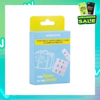 WATSONS Portable Supplement Case 8 Compartments 1s