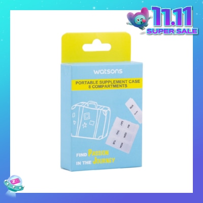 WATSONS Portable Supplement Case 8 Compartments 1s
