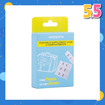 WATSONS Portable Supplement Case 8 Compartments 1s