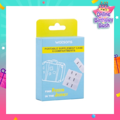 WATSONS Portable Supplement Case 8 Compartments 1s