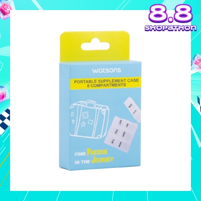 WATSONS Portable Supplement Case 8 Compartments 1s