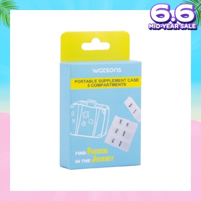 WATSONS Portable Supplement Case 8 Compartments 1s