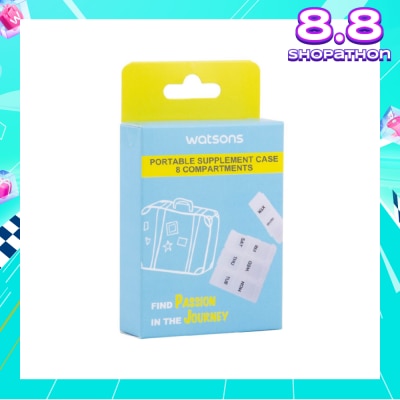 WATSONS Portable Supplement Case 8 Compartments 1s