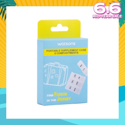 WATSONS Portable Supplement Case 8 Compartments 1s