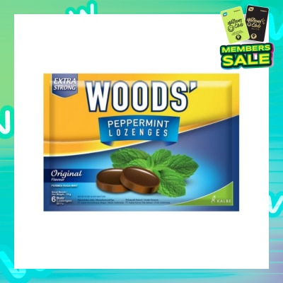 WOODS Peppermint Lozenges Original 6s