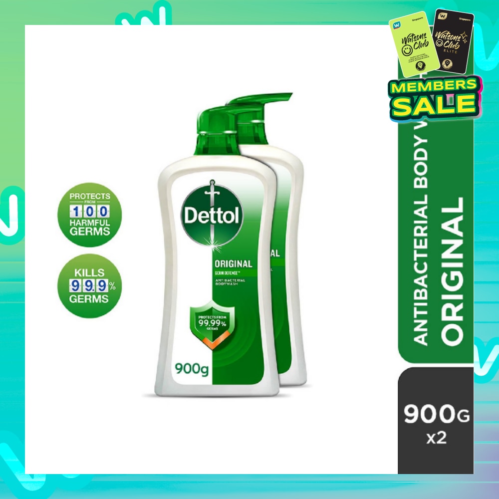 Dettol Original Antibacterial Body Wash Pine Fragrance 900g x 2s