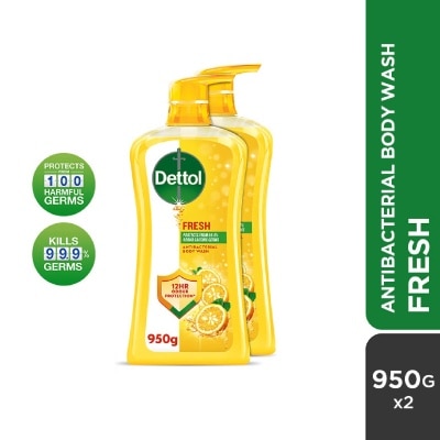 DETTOL Dettol Fresh Antibacterial Body Wash Yuzu Citrus 950g x 2s