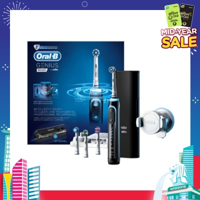 ORAL-B Genius 9000 Black Electric Toothbrush Powered by Braun 1s