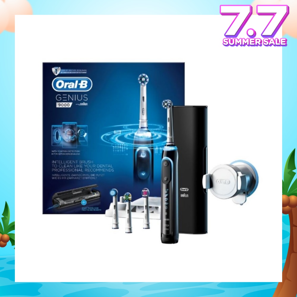 Genius 9000 Black Electric Toothbrush Powered by Braun 1s
