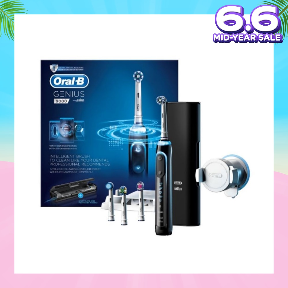 Genius 9000 Black Electric Toothbrush Powered by Braun 1s
