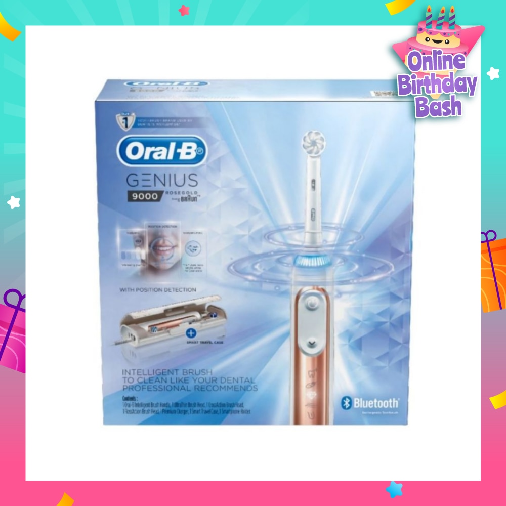 Genius 9000 Rose Gold Rechargeable Electric Toothbrush 1 piece
