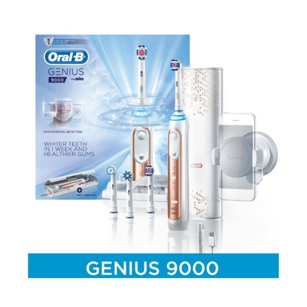 Genius 9000 Rose Gold Rechargeable Electric Toothbrush 1 piece