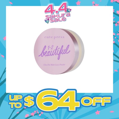 CUTE PRESS - 1-2 Beautiful Ultra Fine Matte Loose Powder 15g