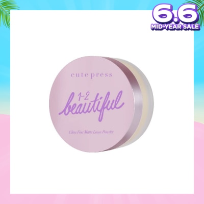 CUTE PRESS 1-2 Beautiful Ultra Fine Matte Loose Powder 15g