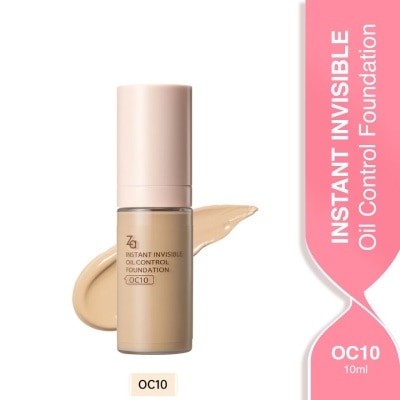 ZA Invisible Oil Control Liquid Foundation (OC10), True Concealing No Darkening 10ml