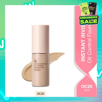 ZA Invisible Oil Control Liquid Foundation (OC20), True Concealing No Darkening 10ml