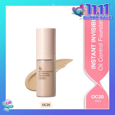 ZA Invisible Oil Control Liquid Foundation (OC20), True Concealing No Darkening 10ml (Expiry: Jun`2026)
