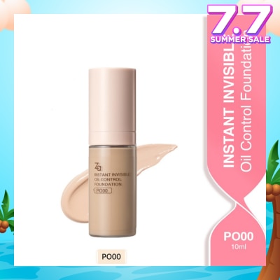 ZA Invisible Oil Control Liquid Foundation (PO00), True Concealing No Darkening 10ml