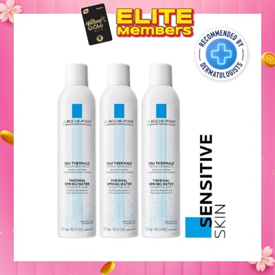 LA ROCHE-POSAY Thermal Spring Water Packset (Hydrating Face Mist safe for newborns, children, pregnant women) 300ml x 3s