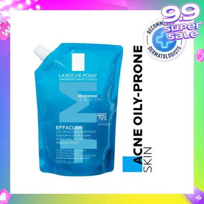 LA ROCHE-POSAY Effaclar Foaming Gel Refill (For Oily, Blemish Prone Skin) 400ml