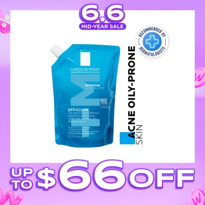 LA ROCHE-POSAY - Effaclar Foaming Gel Refill (For Oily, Blemish Prone Skin) 400ml