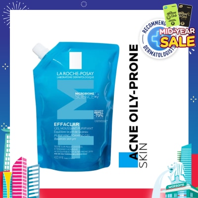 LA ROCHE-POSAY Effaclar Foaming Gel Refill (For Oily, Blemish Prone Skin) 400ml