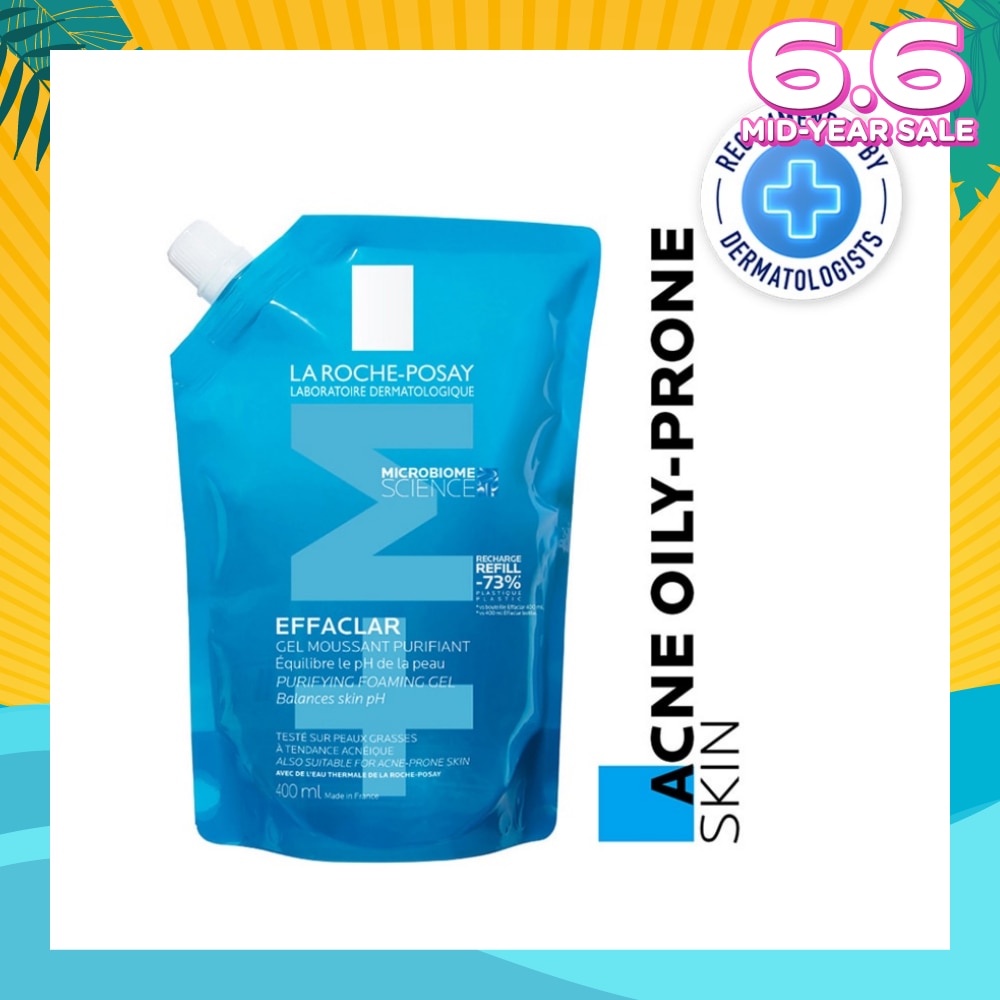 Effaclar Foaming Gel Refill (For Oily, Blemish Prone Skin) 400ml