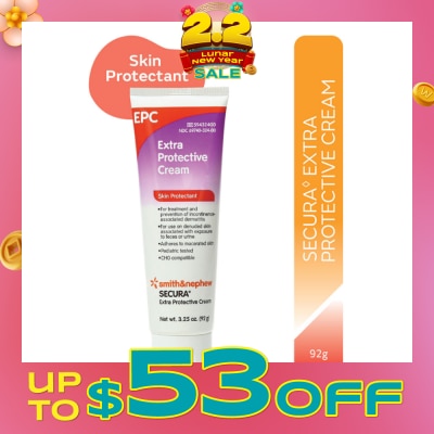 SMITH & NEPHEW SECURA Extra Skin Protective Cream (To Helps Treat & Prevent Diaper Dermatitis) 92g