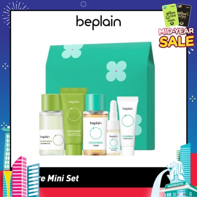 BEPLAIN All Care Mini Packset consists Cleansing Foam 20ml + Cleansing Oil 20ml + Cicaterol Toner 20ml + Moisturizer 10ml + Ampoule 5ml (Expiry: Nov`2025)