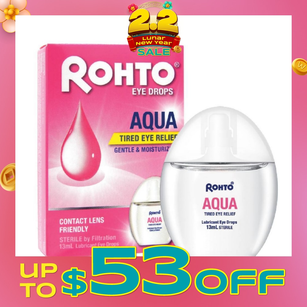 Eye Drops Aqua (Sterile + Contact Lens Friendly + For Tired Eye) 13ml