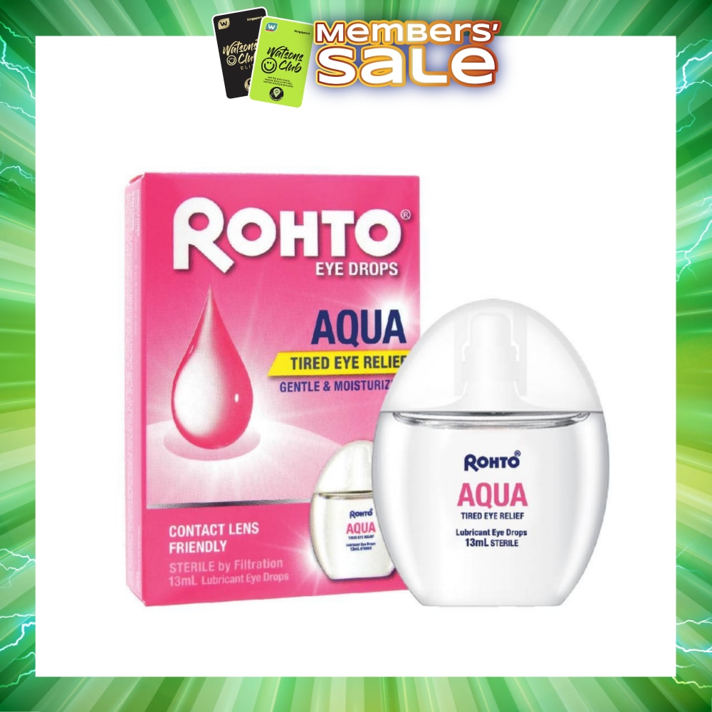 Eye Drops Aqua (Sterile + Contact Lens Friendly + For Tired Eye) 13ml