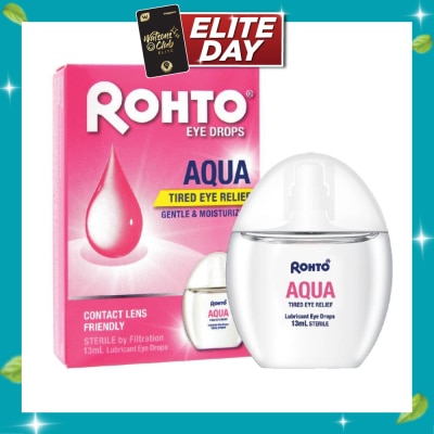 ROHTO EYE DROPS Eye Drops Aqua (Sterile + Contact Lens Friendly + For Tired Eye) 13ml image