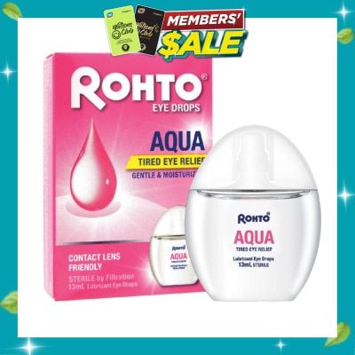 ROHTO EYE DROPS Eye Drops Aqua (Sterile + Contact Lens Friendly + For Tired Eye) 13ml image