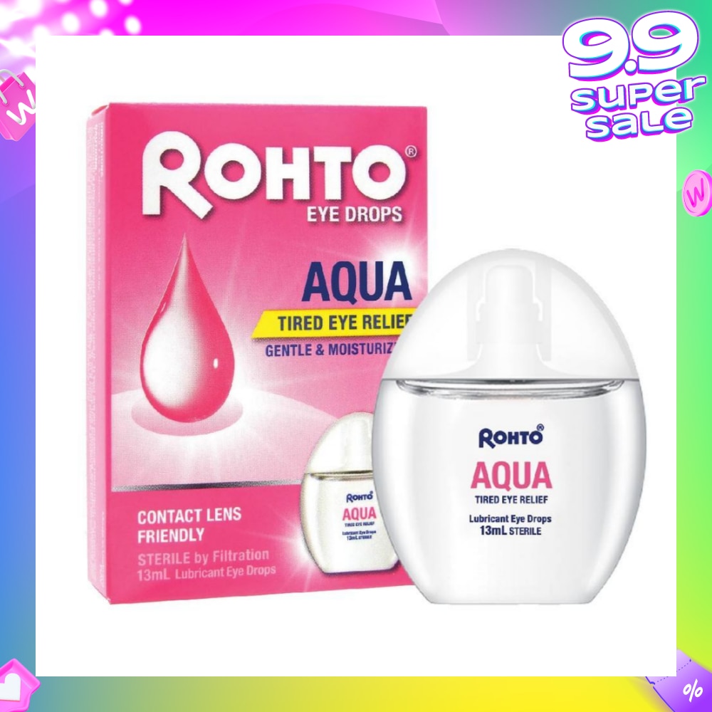 Eye Drops Aqua (Sterile + Contact Lens Friendly + For Tired Eye) 13ml
