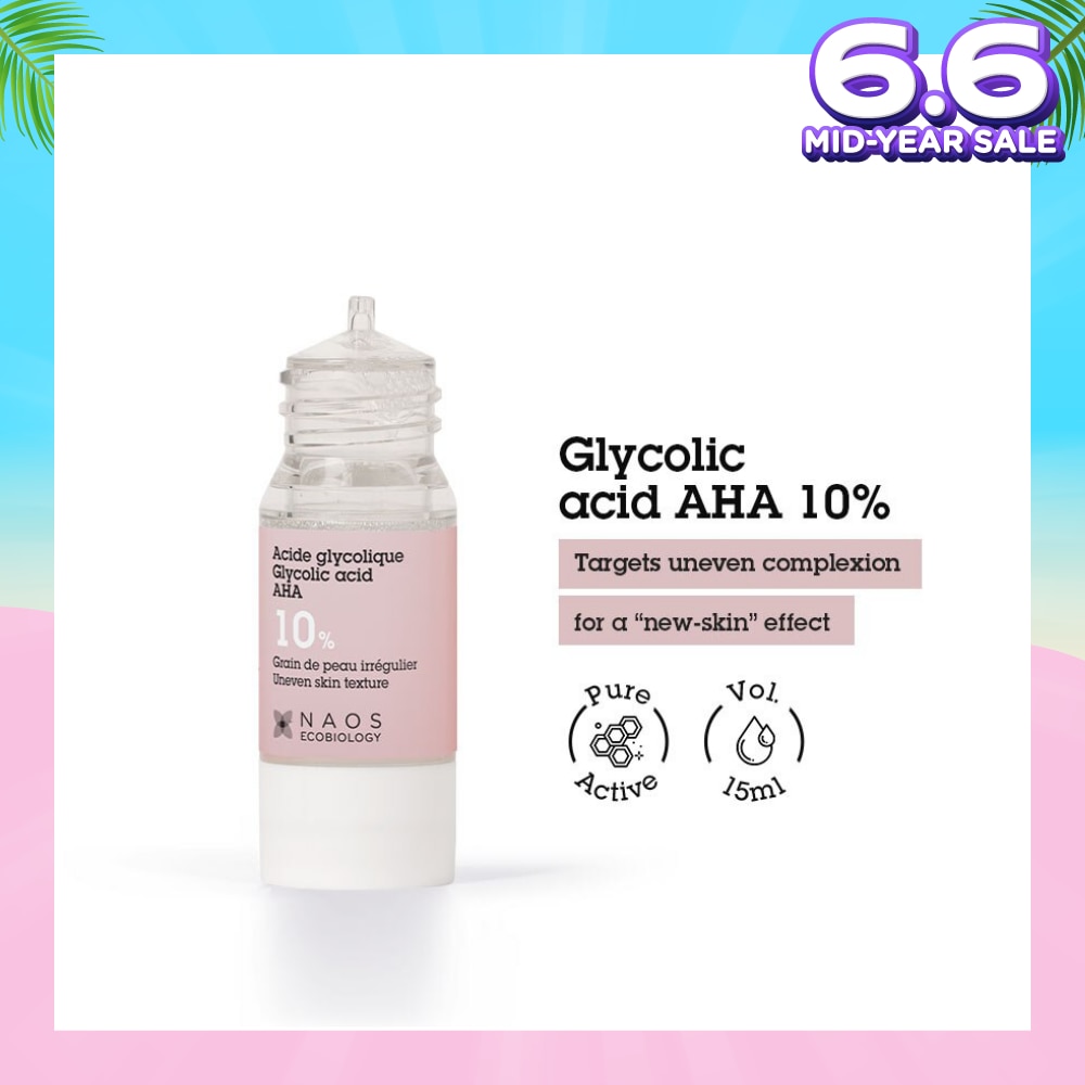 Glycolic Acid 10% Skin Renewal AHA Serum (Target Dullness + Spots + Marks & Fine Lines) 15ml