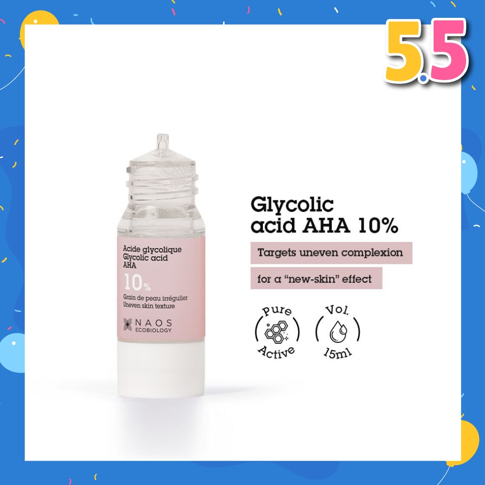 Glycolic Acid 10% Skin Renewal AHA Serum (Target Dullness + Spots + Marks & Fine Lines) 15ml