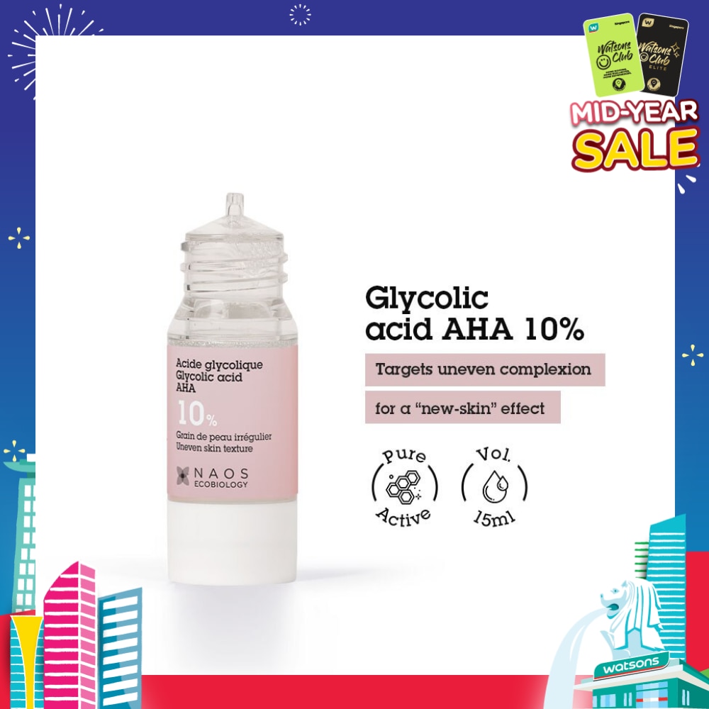Glycolic Acid 10% Skin Renewal AHA Serum (Target Dullness + Spots + Marks & Fine Lines) 15ml