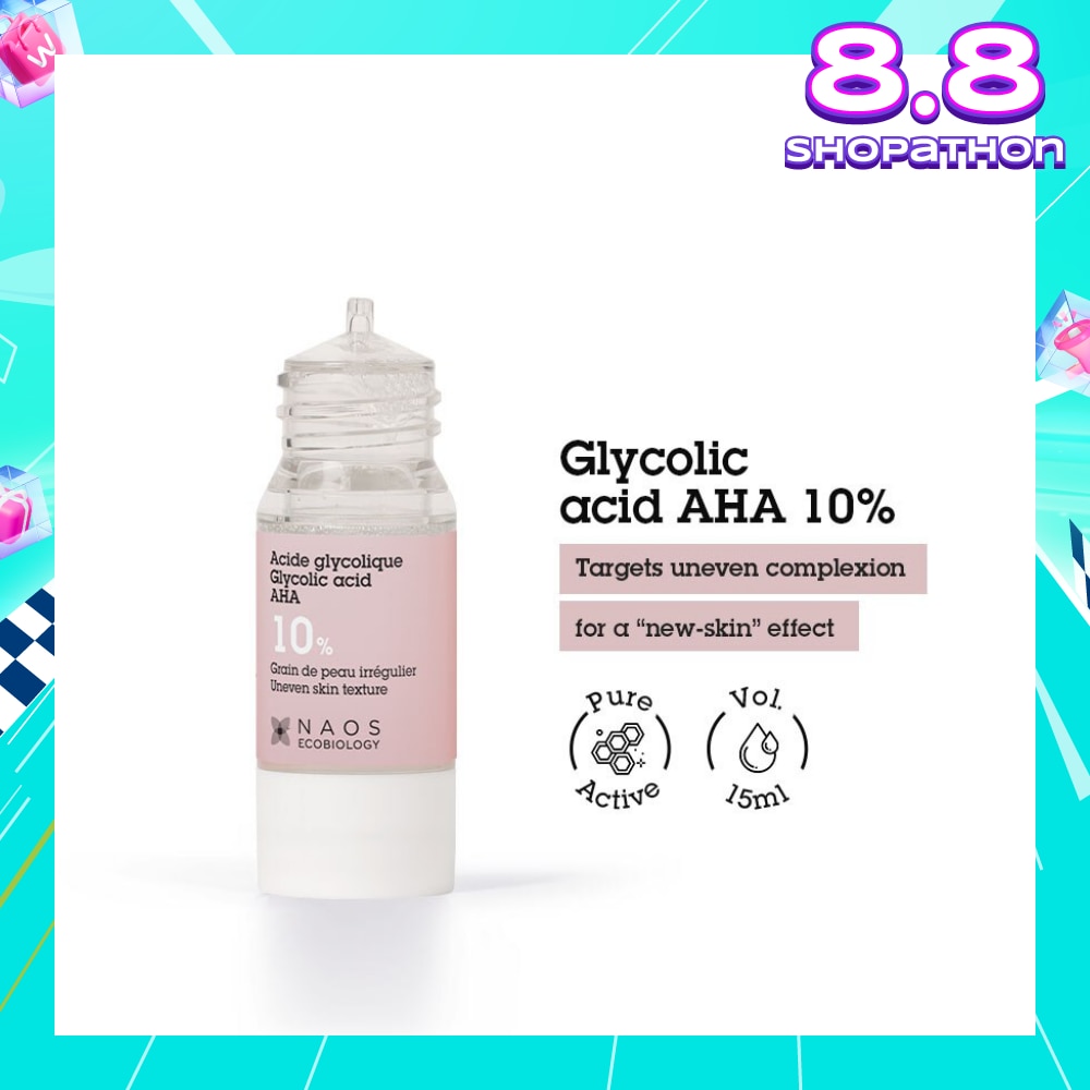 Glycolic Acid 10% Skin Renewal AHA Serum (Target Dullness + Spots + Marks & Fine Lines) 15ml